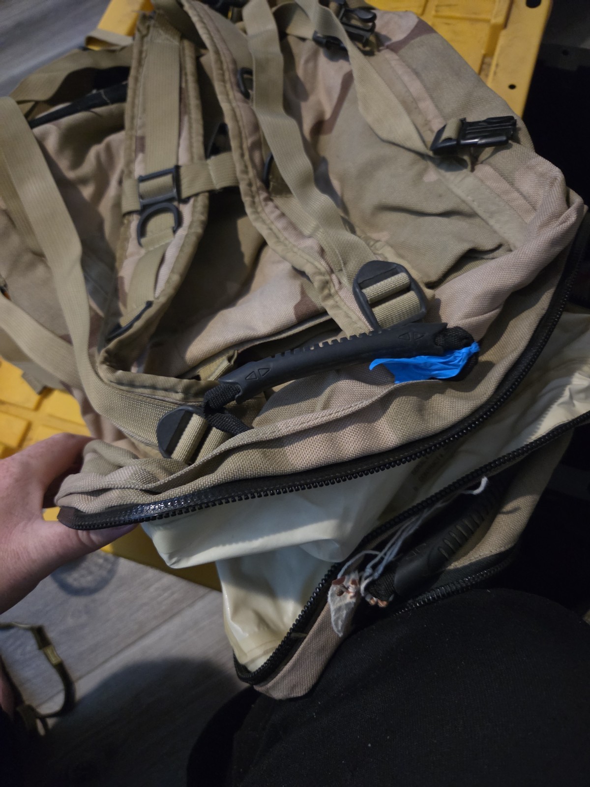 DCU Desert camouflage waterproof backpack USED