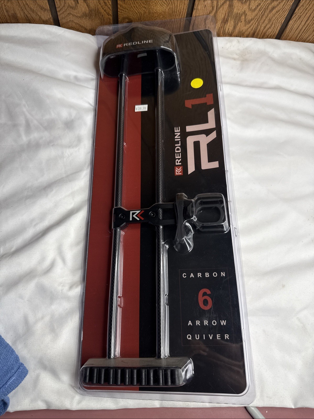 Redline RL1 Carbon 6 Arrow Bow Quiver for Compound Bow, Ambidextrous, Black