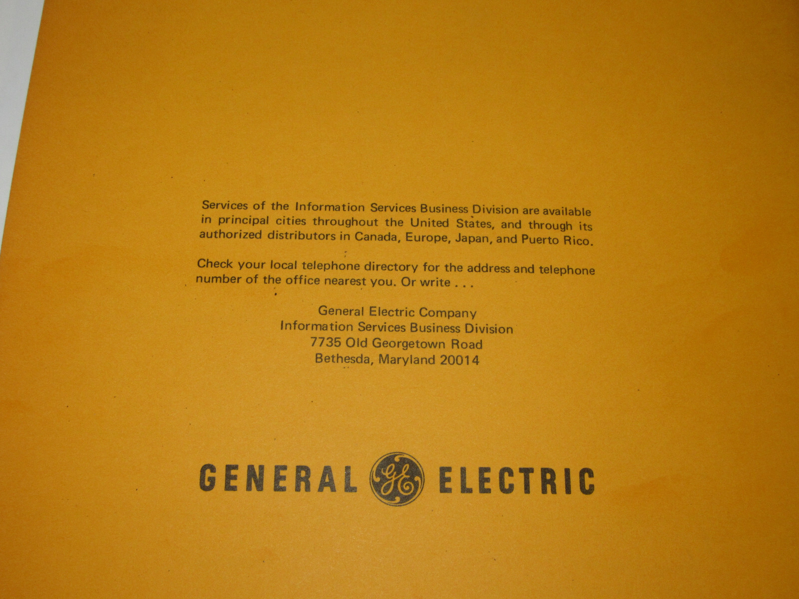 VTG 1973 GE/GENERAL ELECTRIC MARK III COMPUTER BASIC LANGUAGE REFERENCE MANUAL!