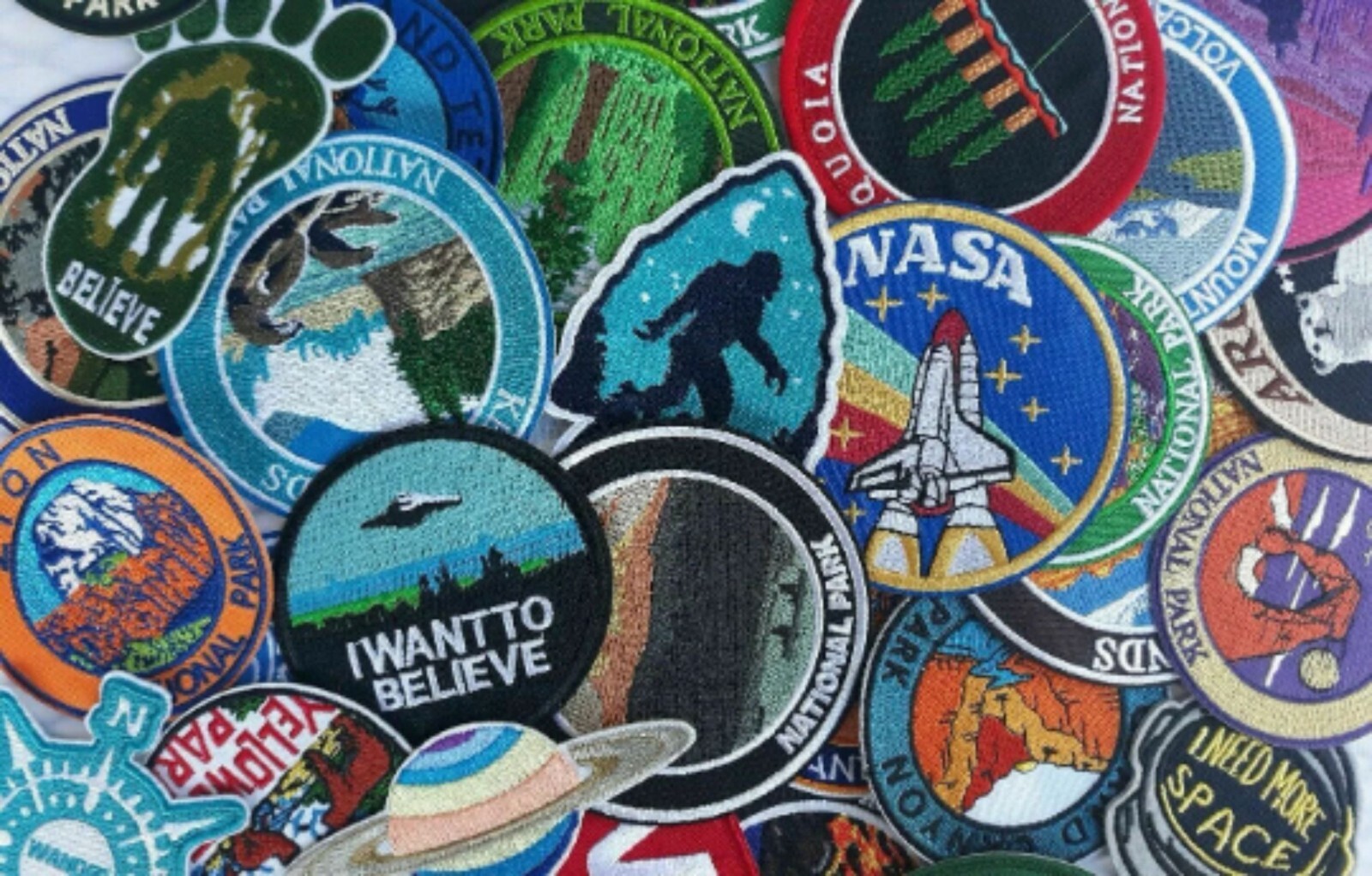 Katy Trail State Park Patch Iron-on Applique Nature Badge, Missouri, Train Track