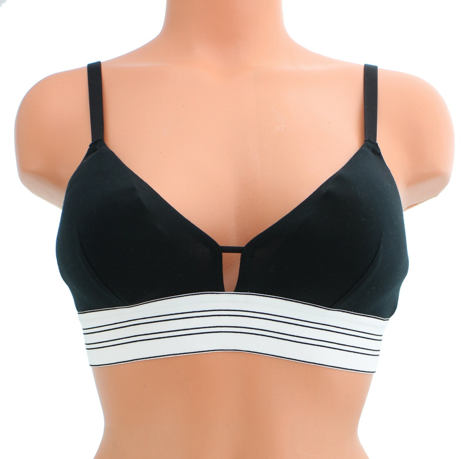 Lively Bralette 42245, Padded Cups, Striped Elastic Band, Stretch, Adjustable
