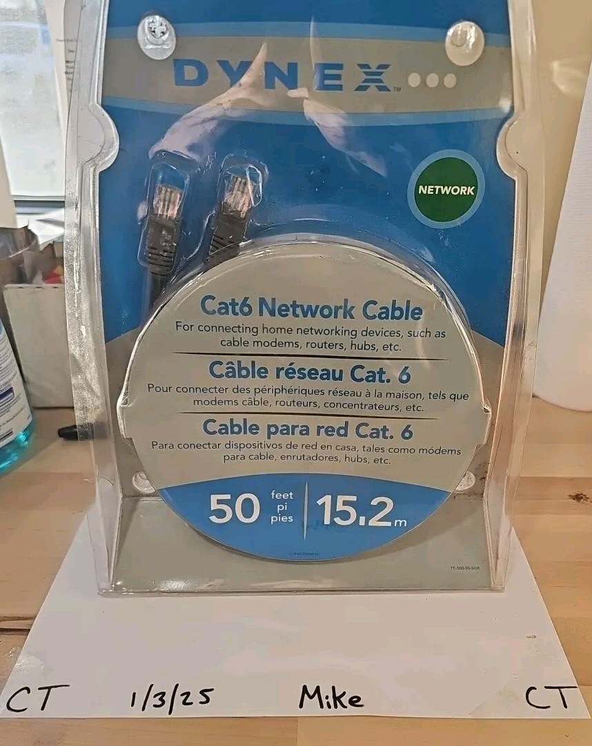 Dynex Cat6 Network Cable 50ft 15.2m  Brand New
