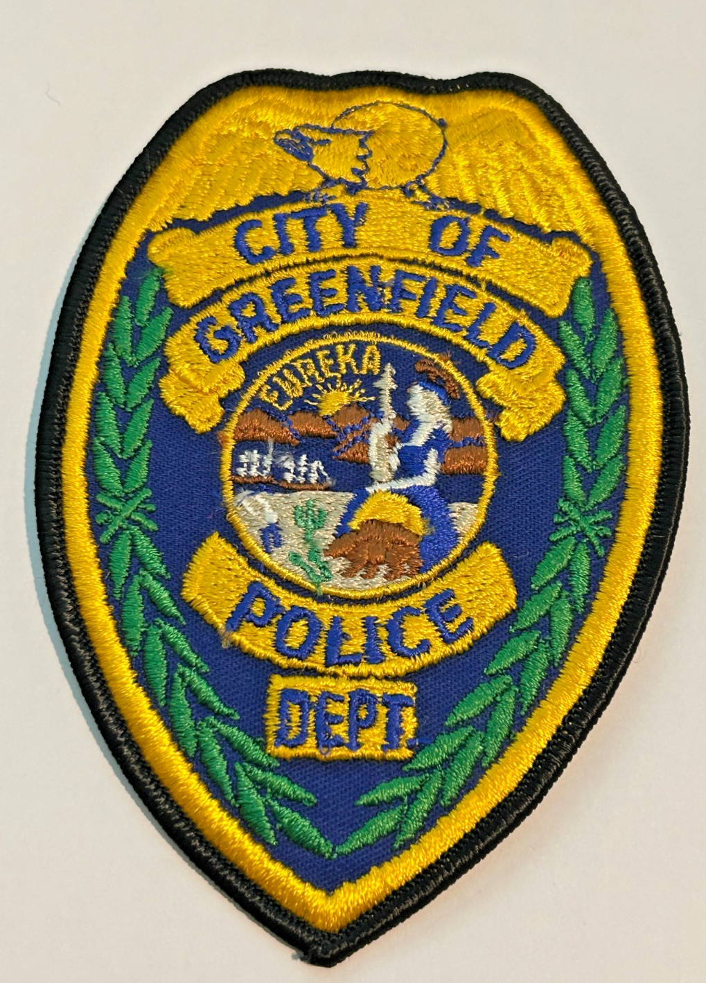 Vintage Greenfield California Police 5" Patch Unused