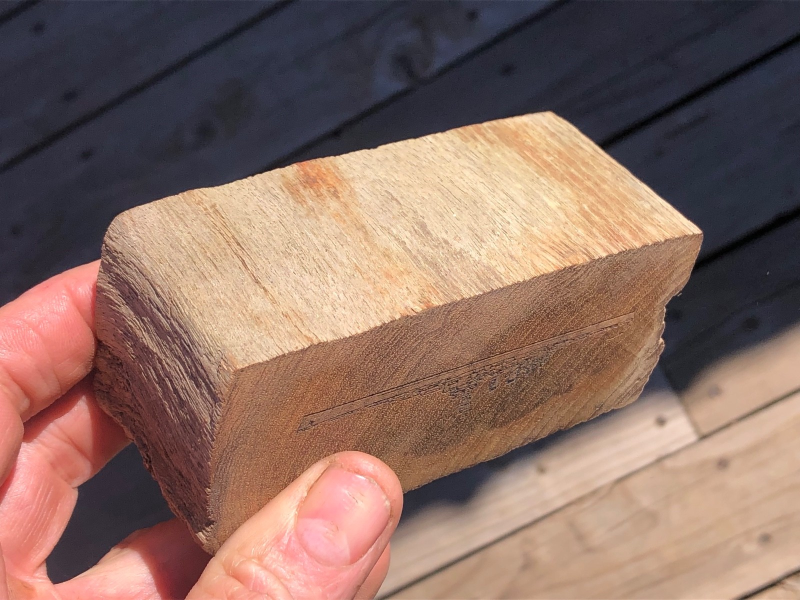 US NAVY ARTIFACT WWII TEAK RELIC FROM DECK OF WW2 BATTLESHIP USS NORTH CAROLINA