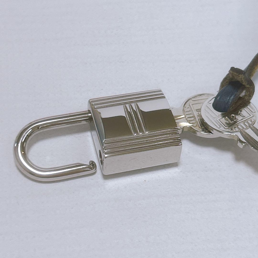 Hermes Silver Cadena Padlock Clochette Set for Accessory elegant D912