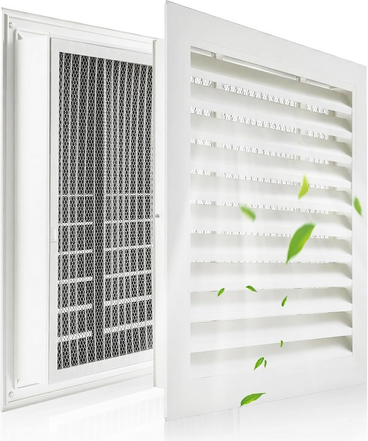 2-Pack 20"X20" Gable Vent - Premium Aluminum，Filter Screen for Removable, Ideal