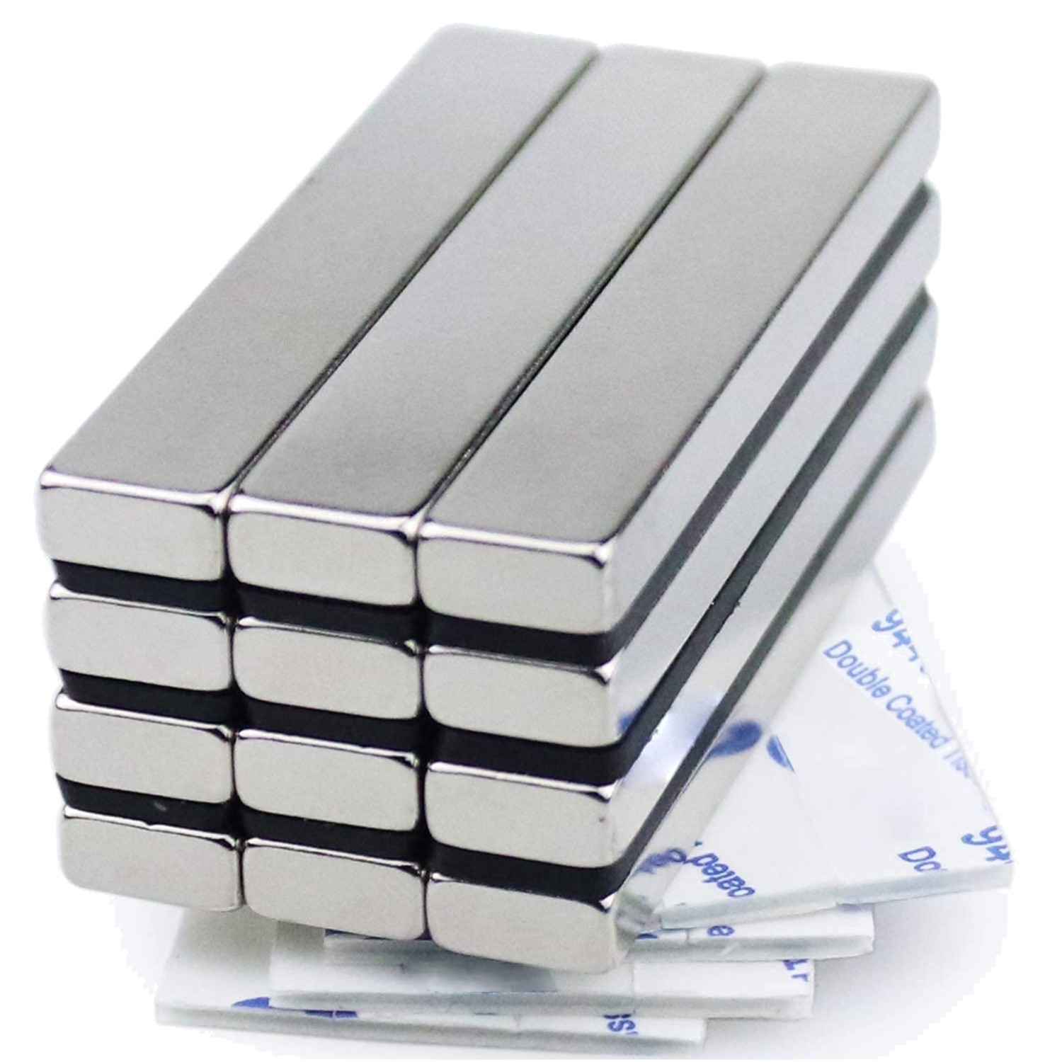 Versatile 12 Pack Neodymium Magnets with Strong Adhesive for Crafts & Workspaces