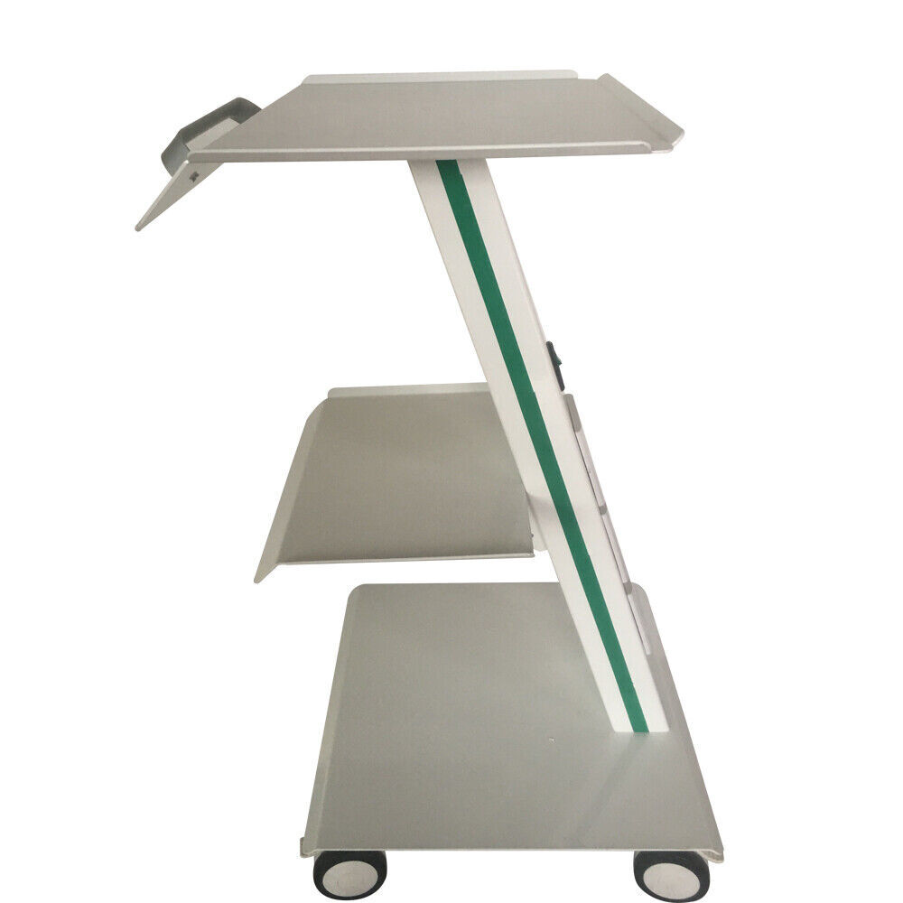 Medical Mobile Dental Trolley Cart Built-in Socket Equipment w/Foot Brake