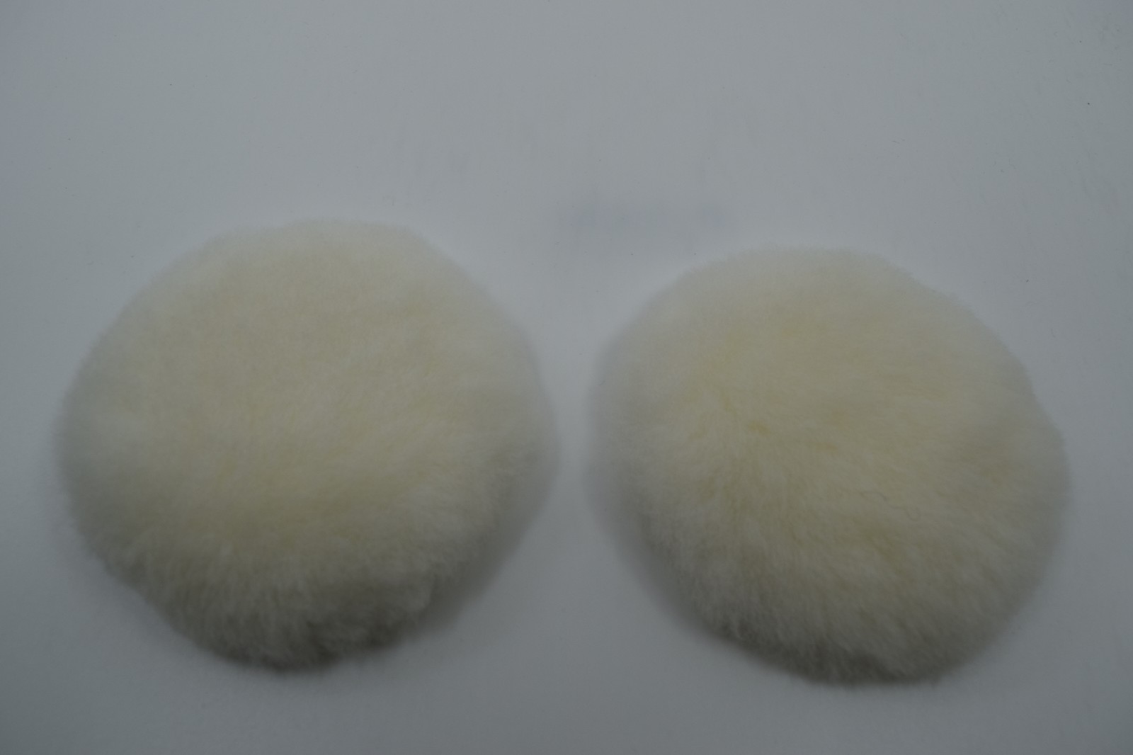 3" Hook& Loop WHITE 100% WOOL Mini Buffing Pad for HEAVY CUTTING - 2 pack