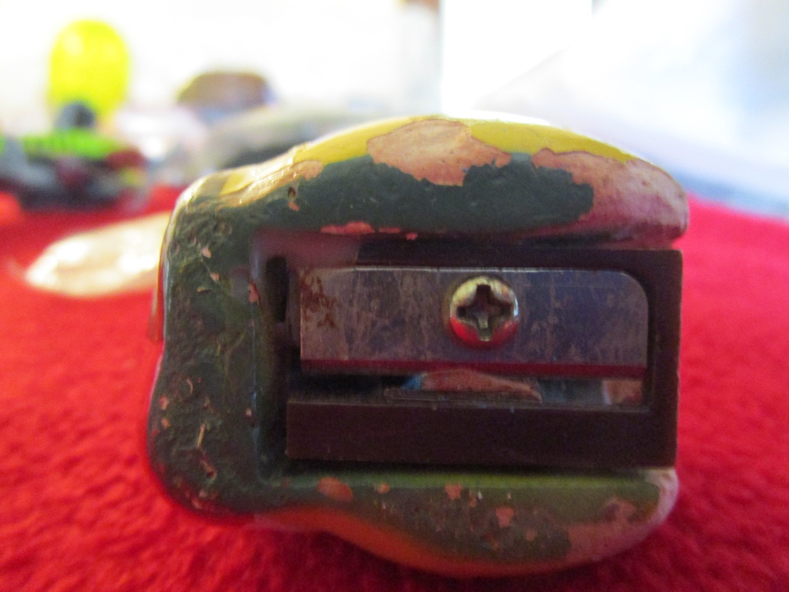 antique vintage cartoon pencil sharpener
