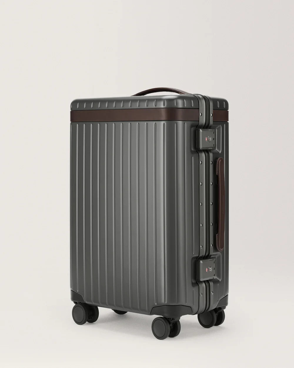 Carl Friedrik Carry-On Grey Chocolate Luggage Hard Shell TSA Spinner