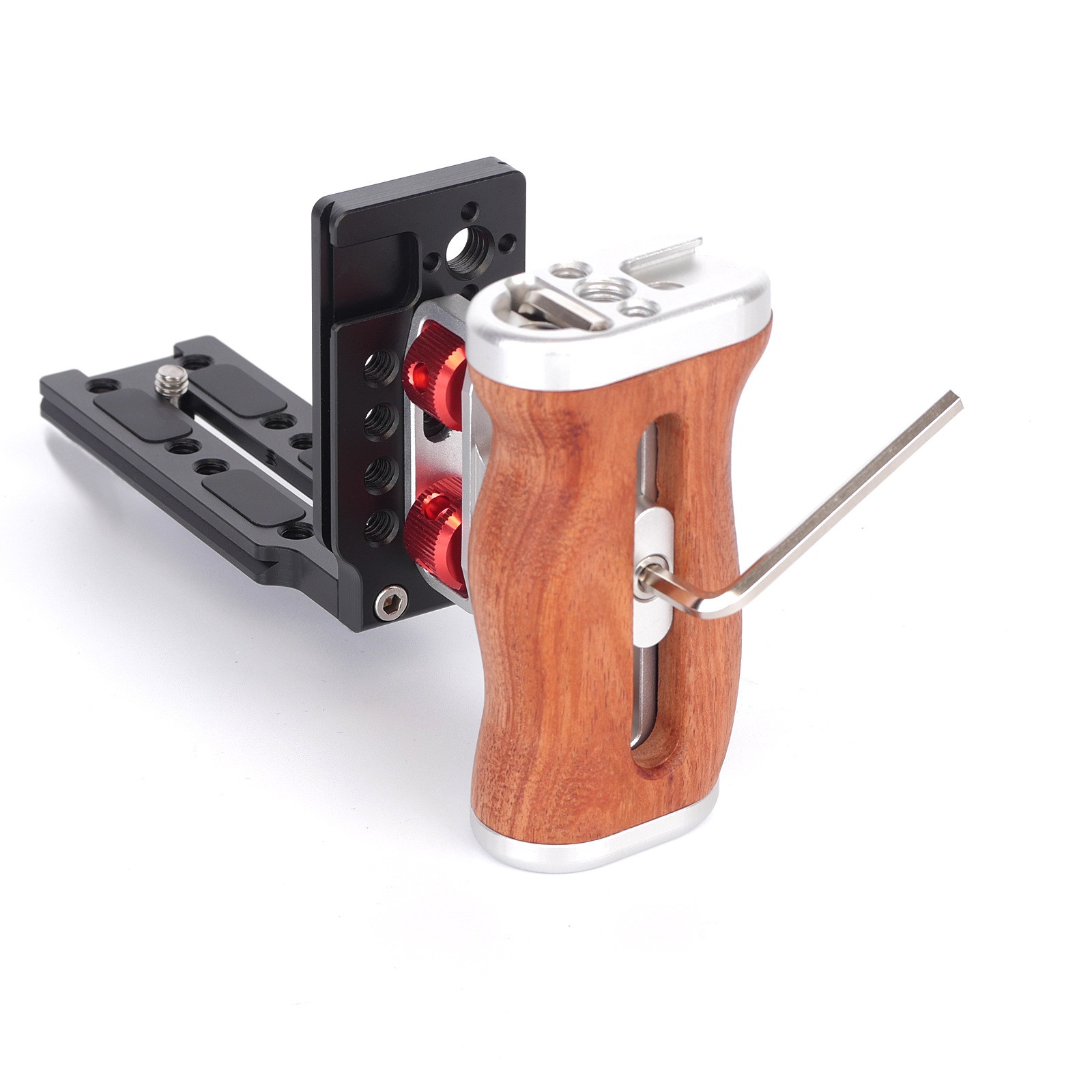 Camera Grip Wooden Handle QR Plate – Aacr-Compatible Fits All Camera Models.