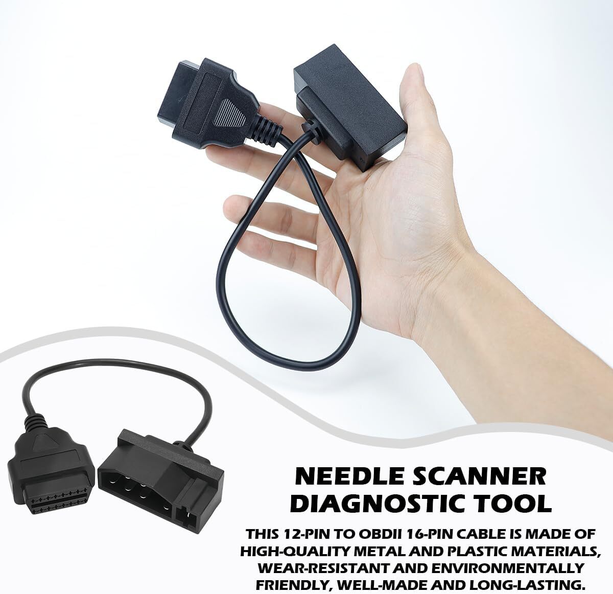 For Ford Engine Repair Tool 7 Pin OBD1 to OBD2 Cable Adapter Code Reader Scanner