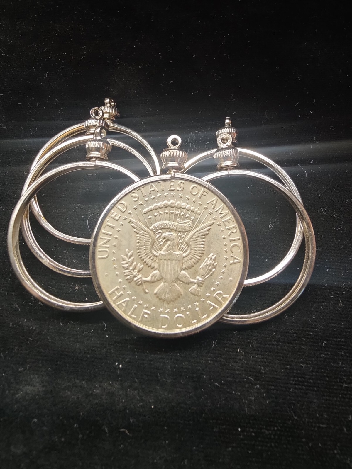 5pcs Half Dollar Coin  Collector Style Necklace Pendant  Free Ship USA