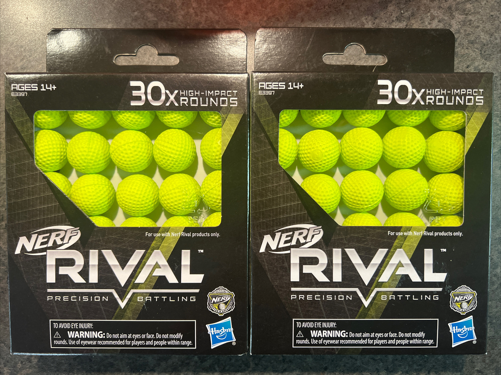 (x2) Hasbro Nerf Rival 30x Precision High-Impact Rounds 30 Count Free Shipping!