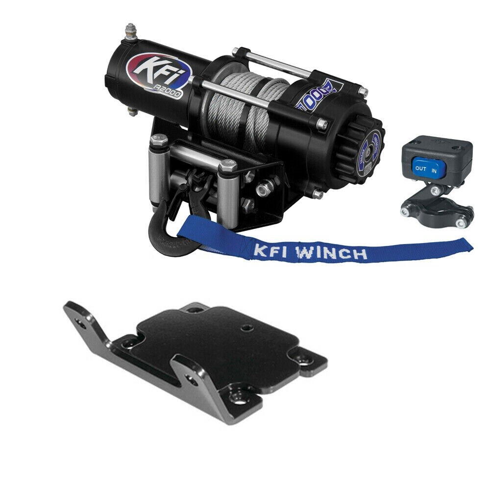 KFI Winch Kit 2000 lb For Polaris ATP (330, 500) 2004-2005 (Steel Cable)