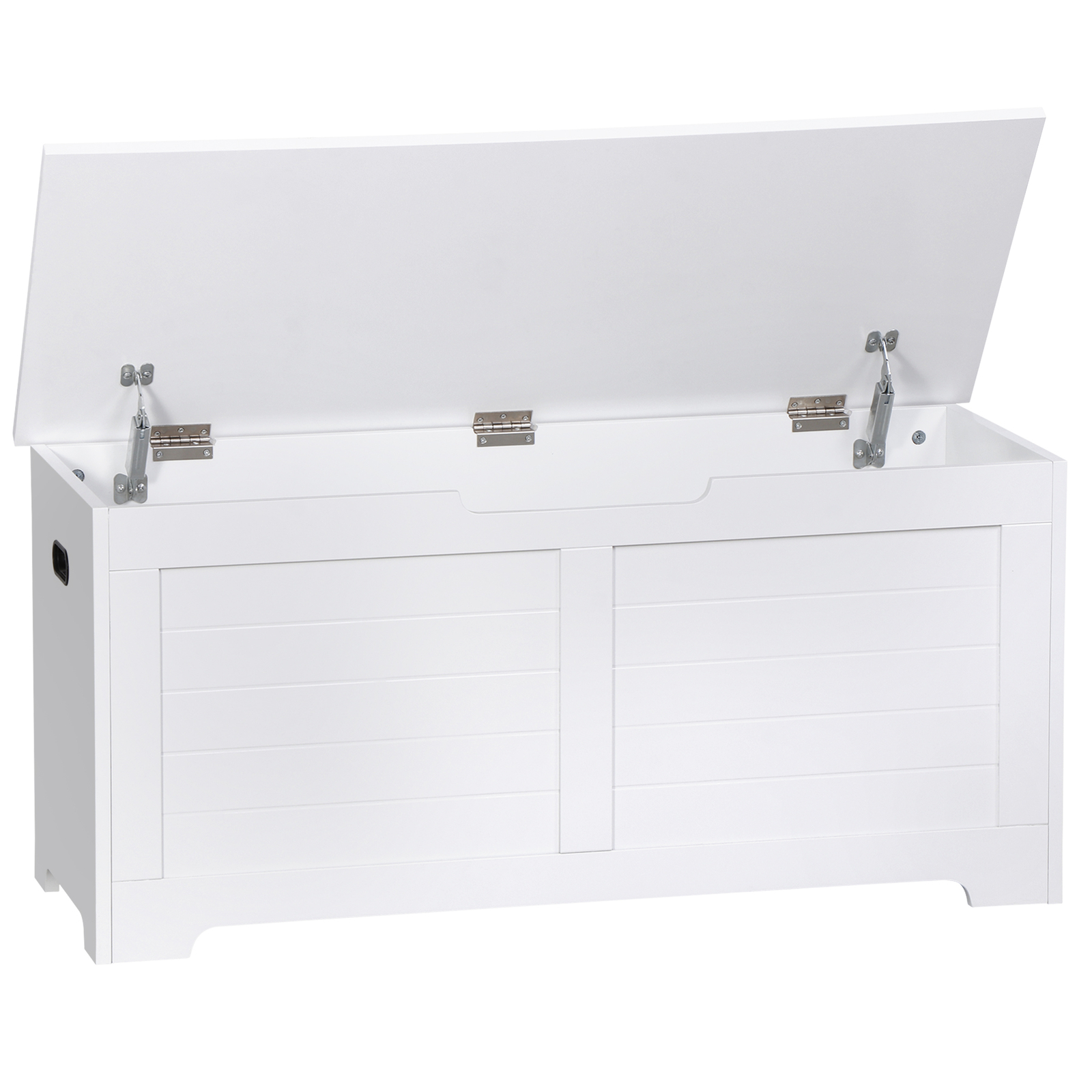 Storage Chest Storage Trunk with 2 Safety Hinges Storage Bench Shoe Bench White