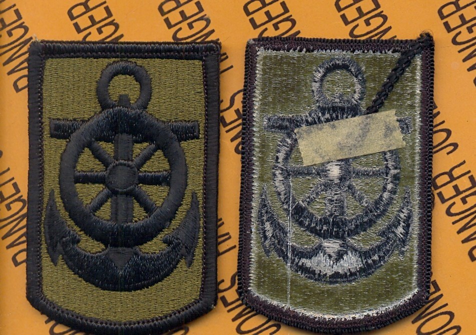 US ARMY 125th Transportation Brigade SSI OD Green & Black patch m/e