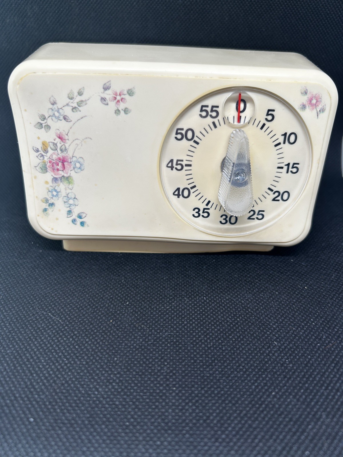 Pfaltzgraff Tea Rose Kitchen Timer Mechanical 60 Min WORKS Patina Kitchencore