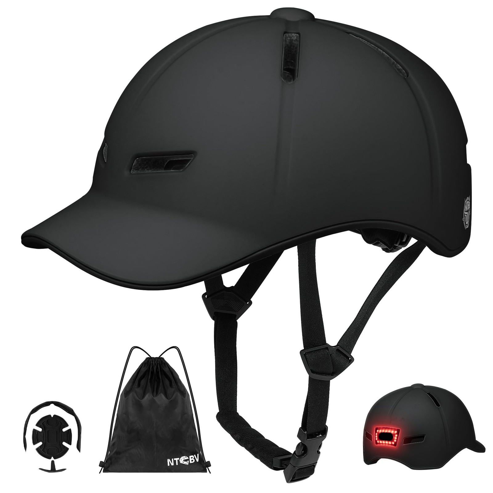 Bike Helmet Adult Men/Women-USB Rechargeable Rear Light CPSC/ASTM Certified 2...