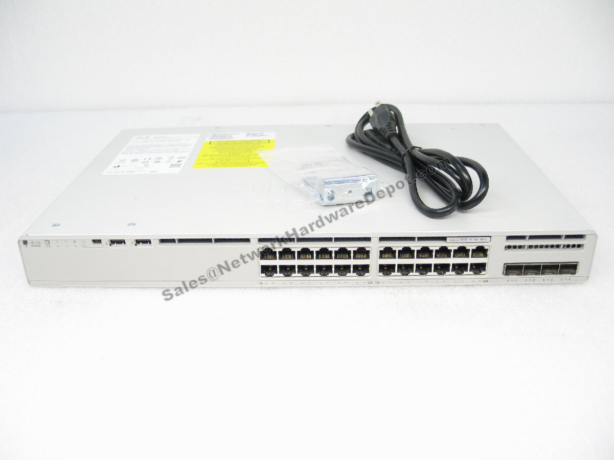 Cisco C9200L-24P-4G-E 24-Port PoE+ 9200L Switch w/ Power - 1 Year Warranty