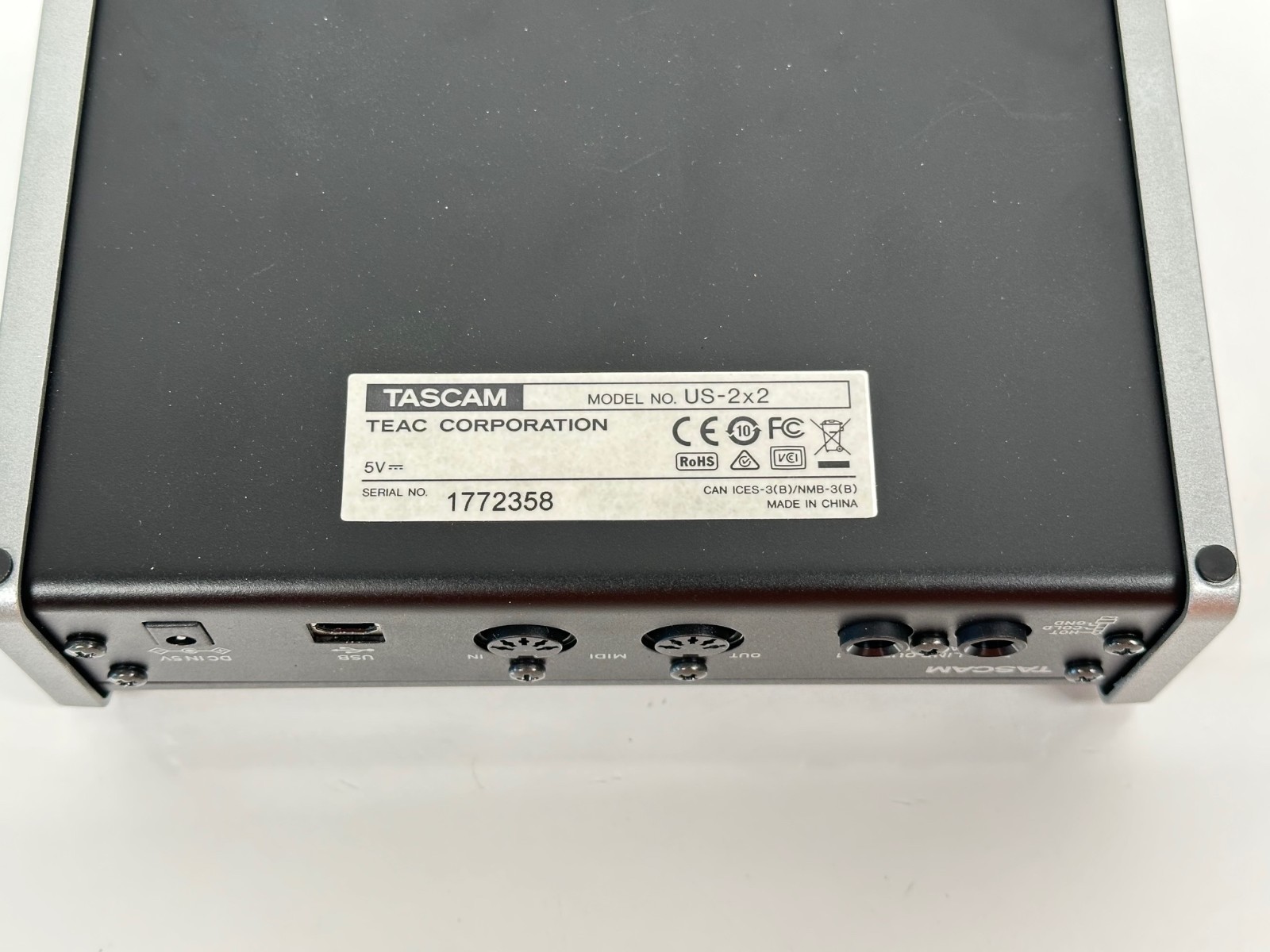TASCAM Audio Interface US-2x2 USB MIDI AUDIO INTERFACE
