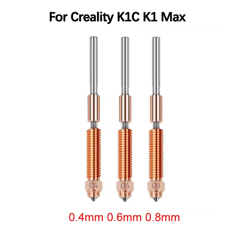 For Creality K1 K1C K1 Max Hotend 0.4 0.6 0.8mm Integrated Nozzle 3D Printer lot