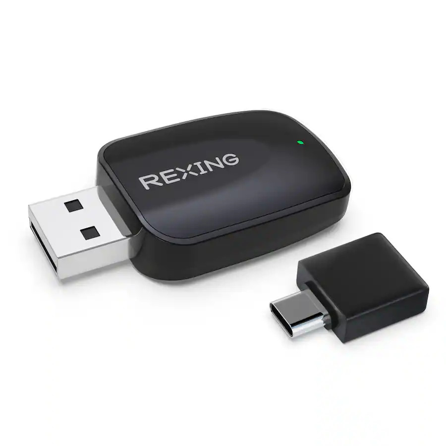 Rexing - CPW-42 Wireless CarPlay & Android Auto Adapter for iPhone and Android