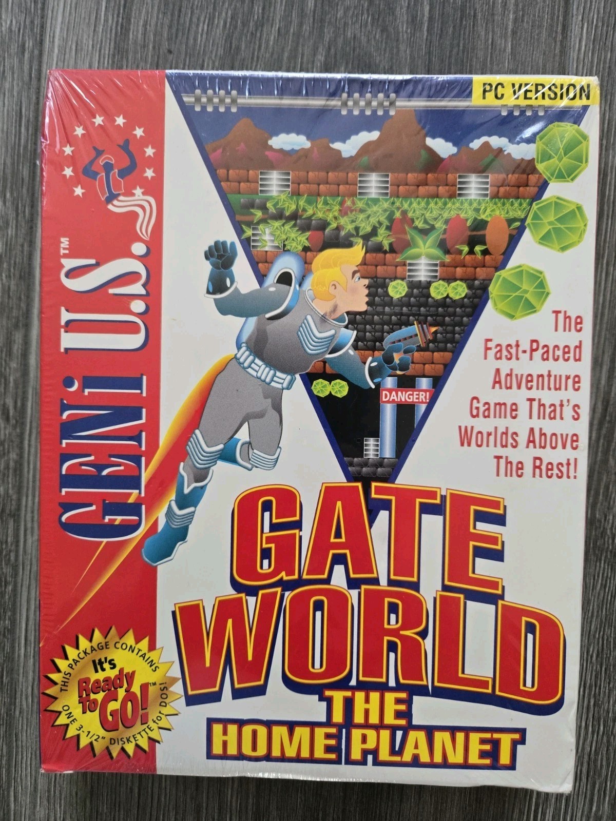 Vintage Sealed PC Game Gateworld The Home Planet Genie Us 3.5  Diskette For DOS