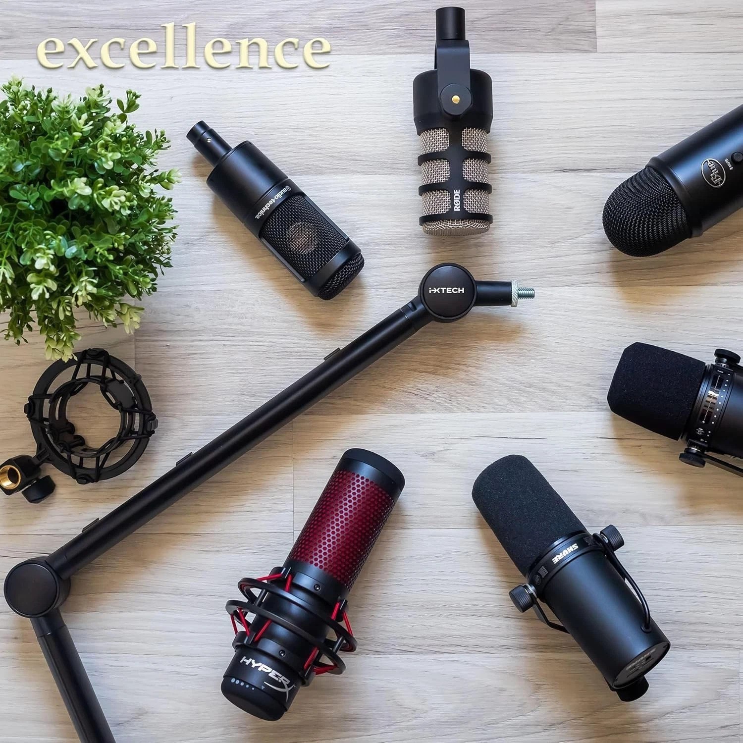 Boom Arm - Adjustable 360° Rotatable Microphone Sturdy Stainless Steel Mic De...