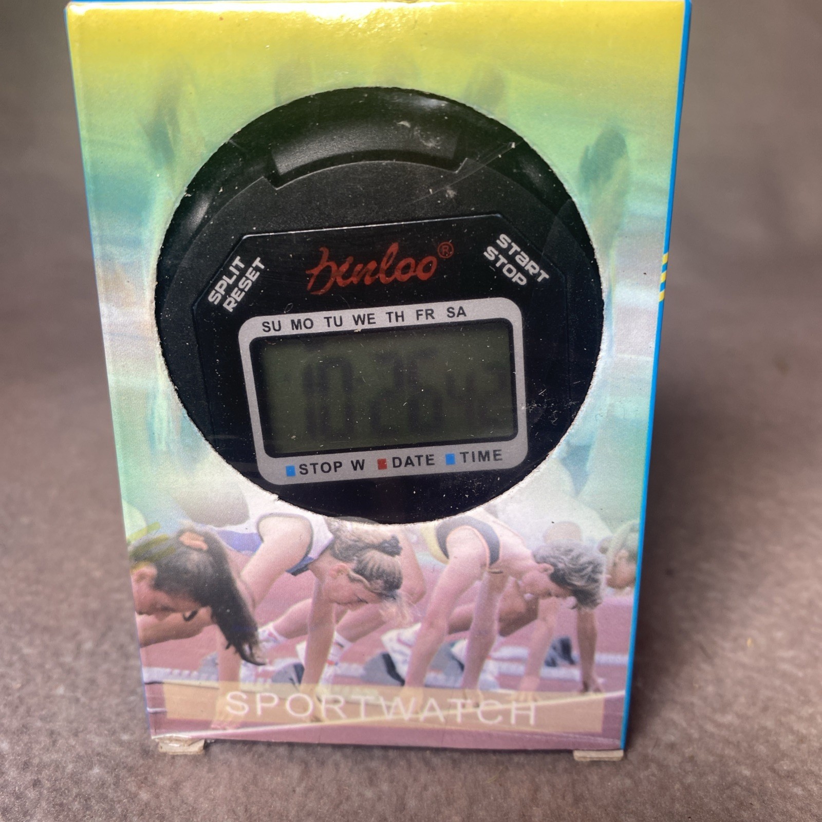 Multi-functional Handheld Anytime Sports Black Stopwatch NIB
