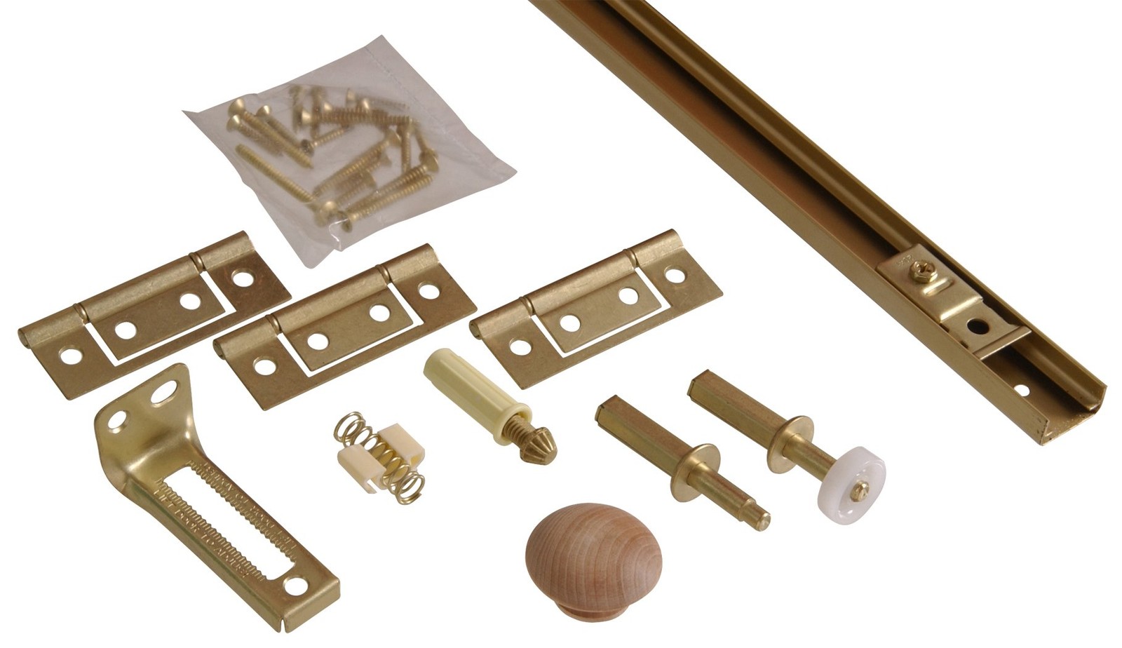 Bi-Fold Door Hardware Set 36' Opening, 1-Kit (852951), Brass