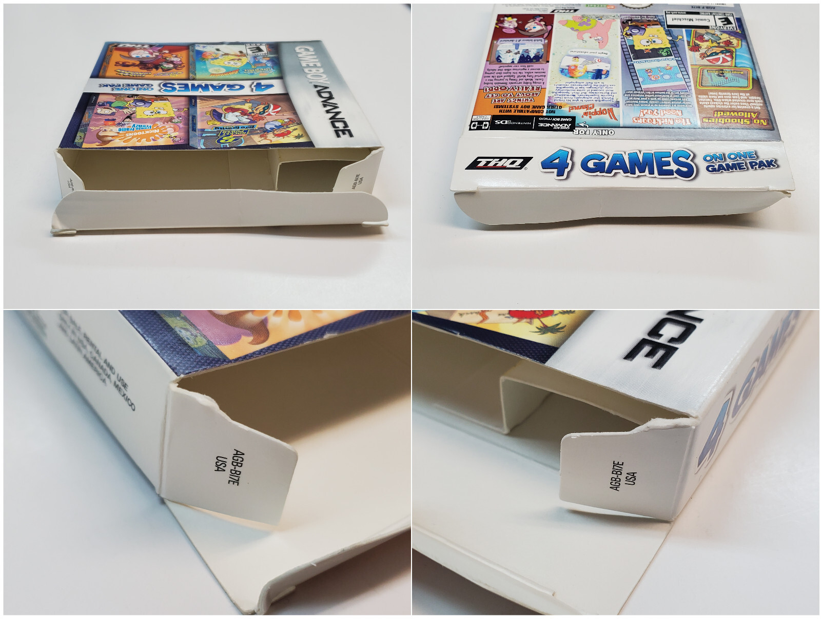 Nickelodeon 4 Games on One Game Pack GBA Authentic Box & Manual Only *