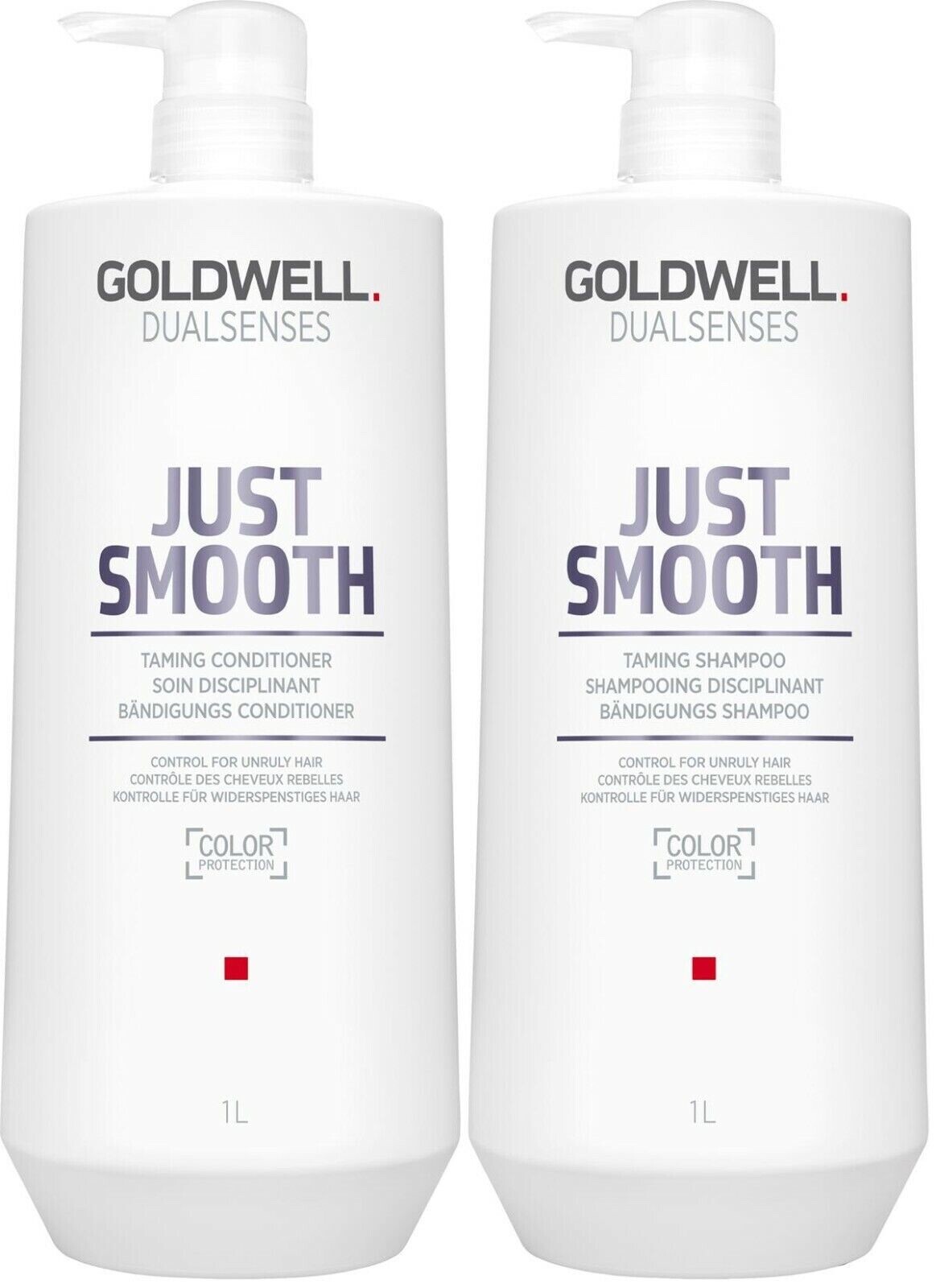 Goldwell Dualsenses Just Smooth Taming Shampoo & Conditioner 33.8oz/1L Duo