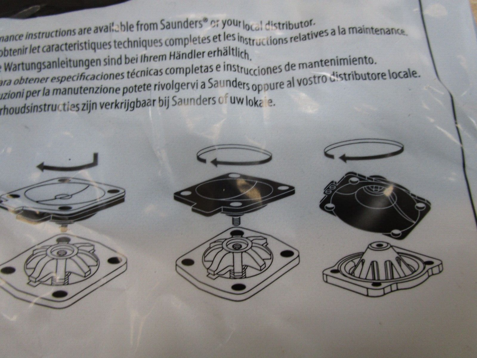 SAUNDERS IDV REPLACEMENT diaphragm KB2 DN50 K 1 1/2 DN40 NEW SEALED BAGS