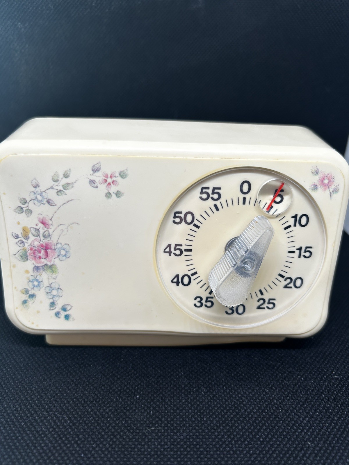 Pfaltzgraff Tea Rose Kitchen Timer Mechanical 60 Min WORKS Patina Kitchencore