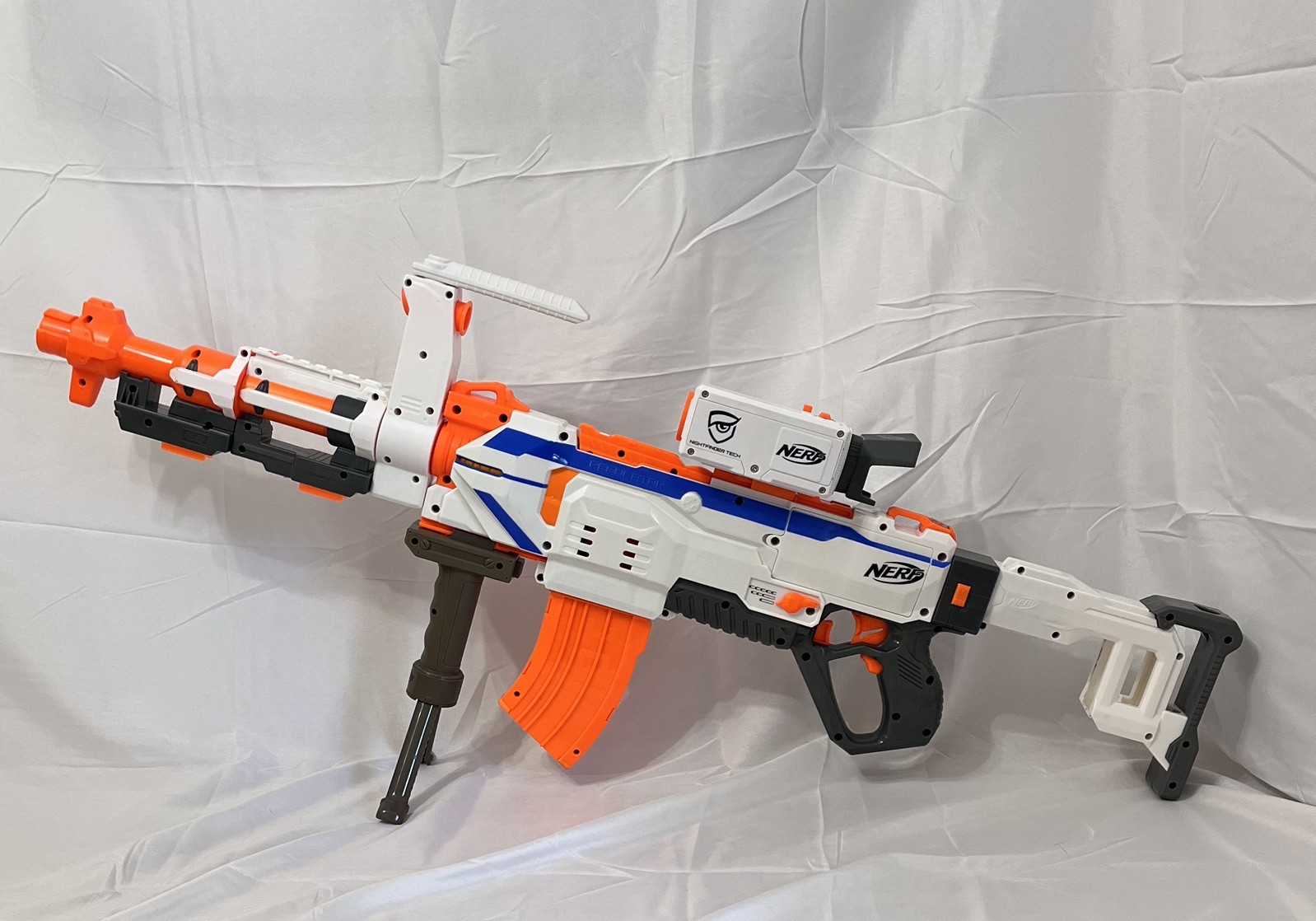 NERF READY TO PLAY LOT Fully Automatic Blasters Attachments Target Darts Modulus