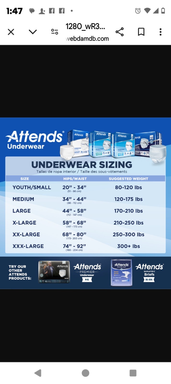 Attends Advanced Adult Underwear (XL) Extra Large 14 Count (20+Available)