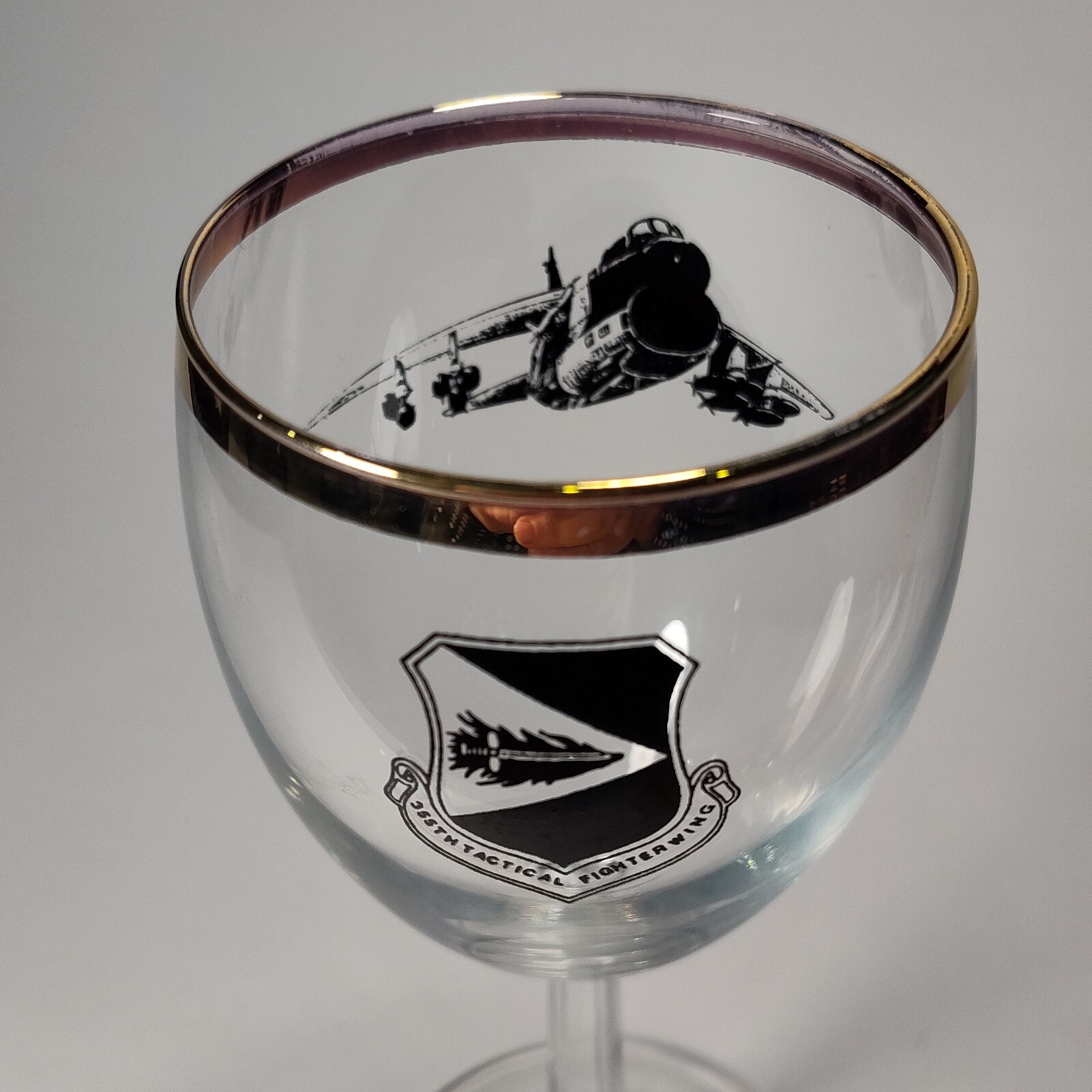 Air Force 355th Tactical Fighter Wing Stemware USAF Glassware