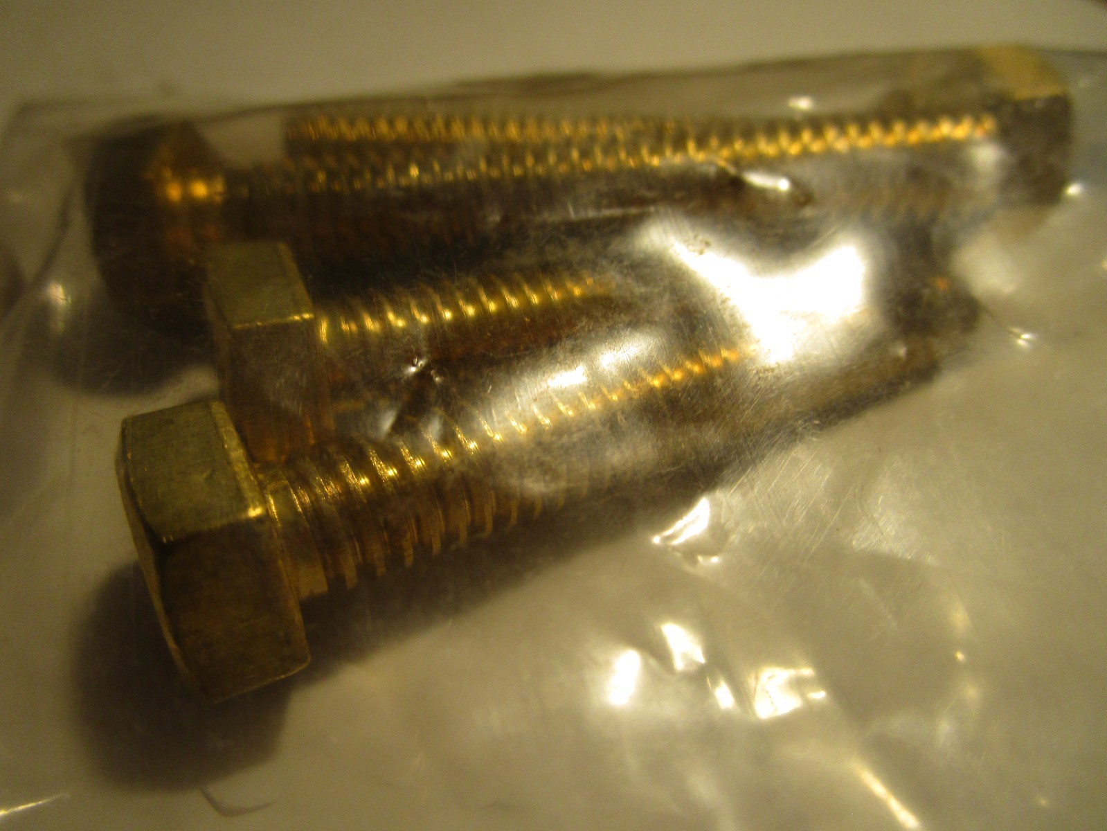 5/16"-18 x 2" Brass Hex Cap Screw QTY 5