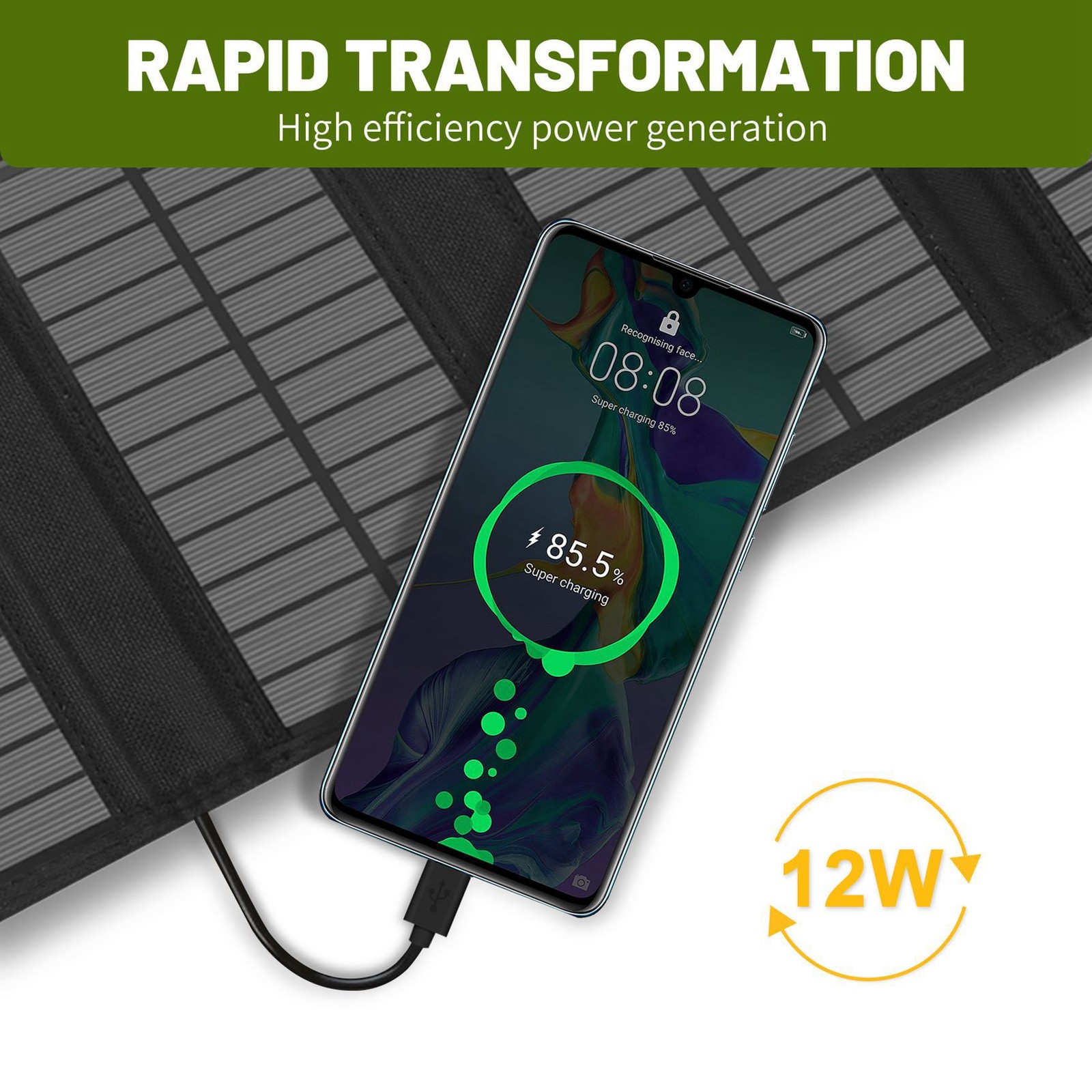 12W Foldable USB Solar Panel Solar Cell Portable Folding Solar Panel for9294