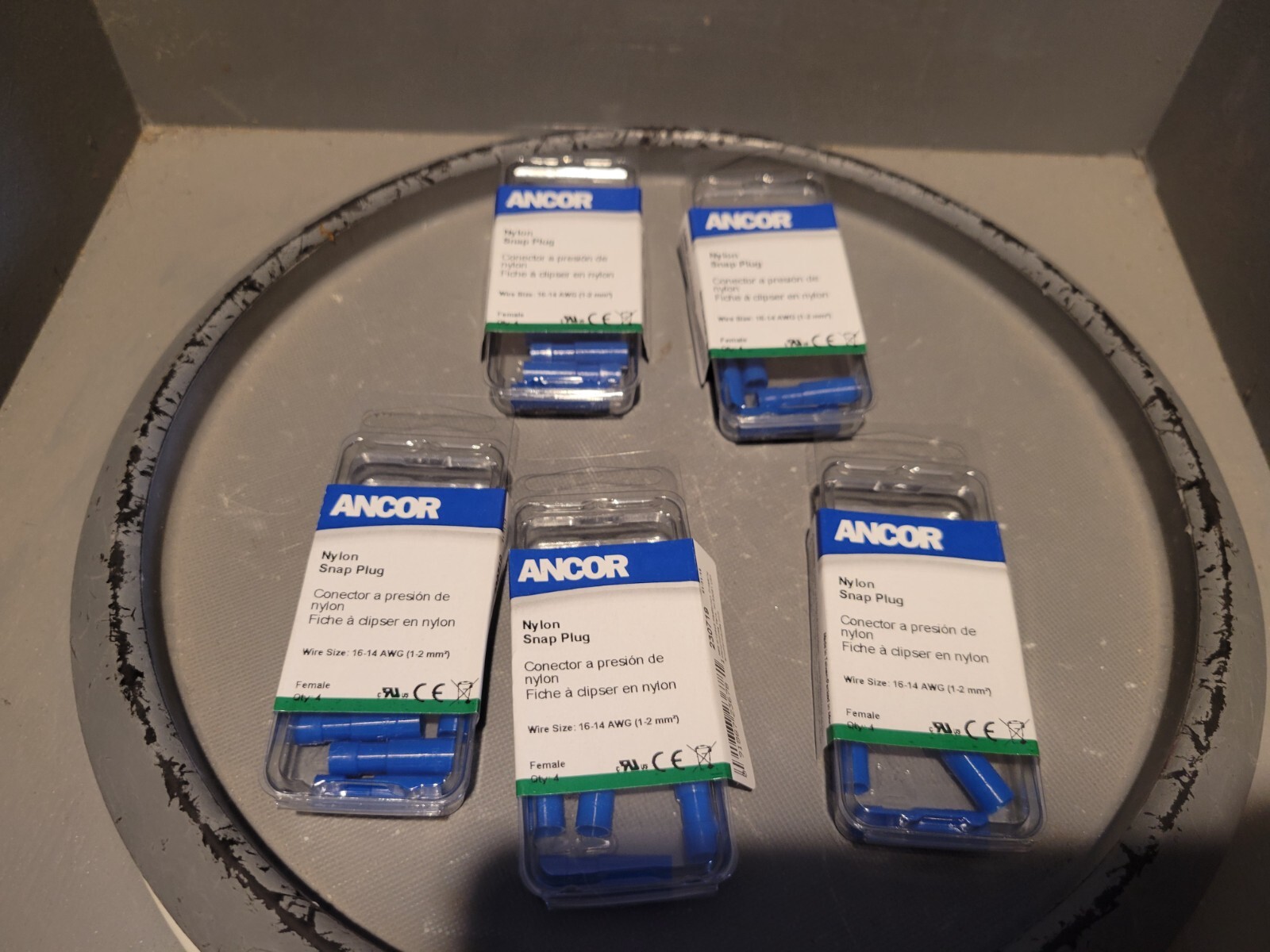 Lot of 5 Ancor Nylon Snap Plug, 4pk, 230719