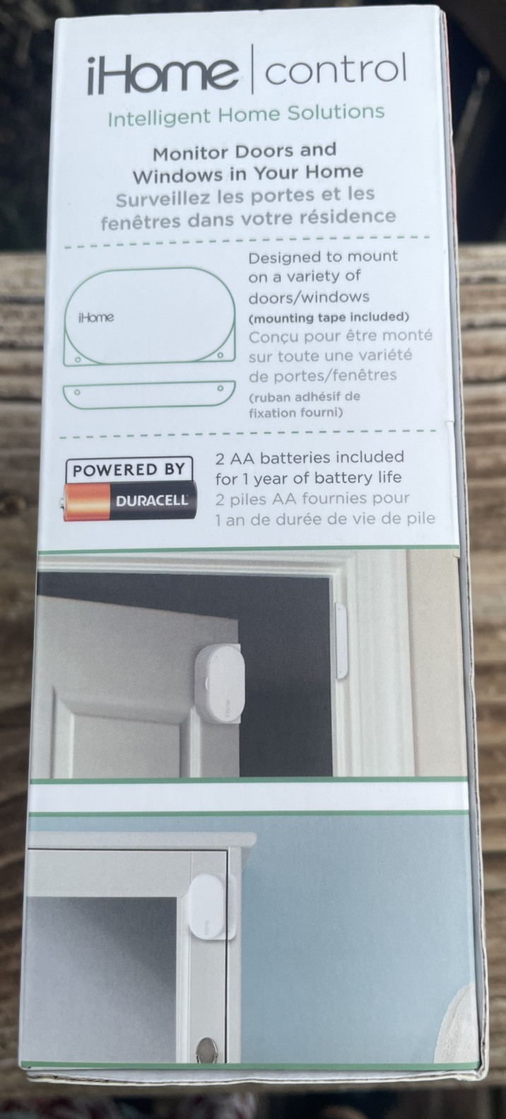 NEW iHome Control Wifi Door/Window Battery Powered Sensor White ISB04WC