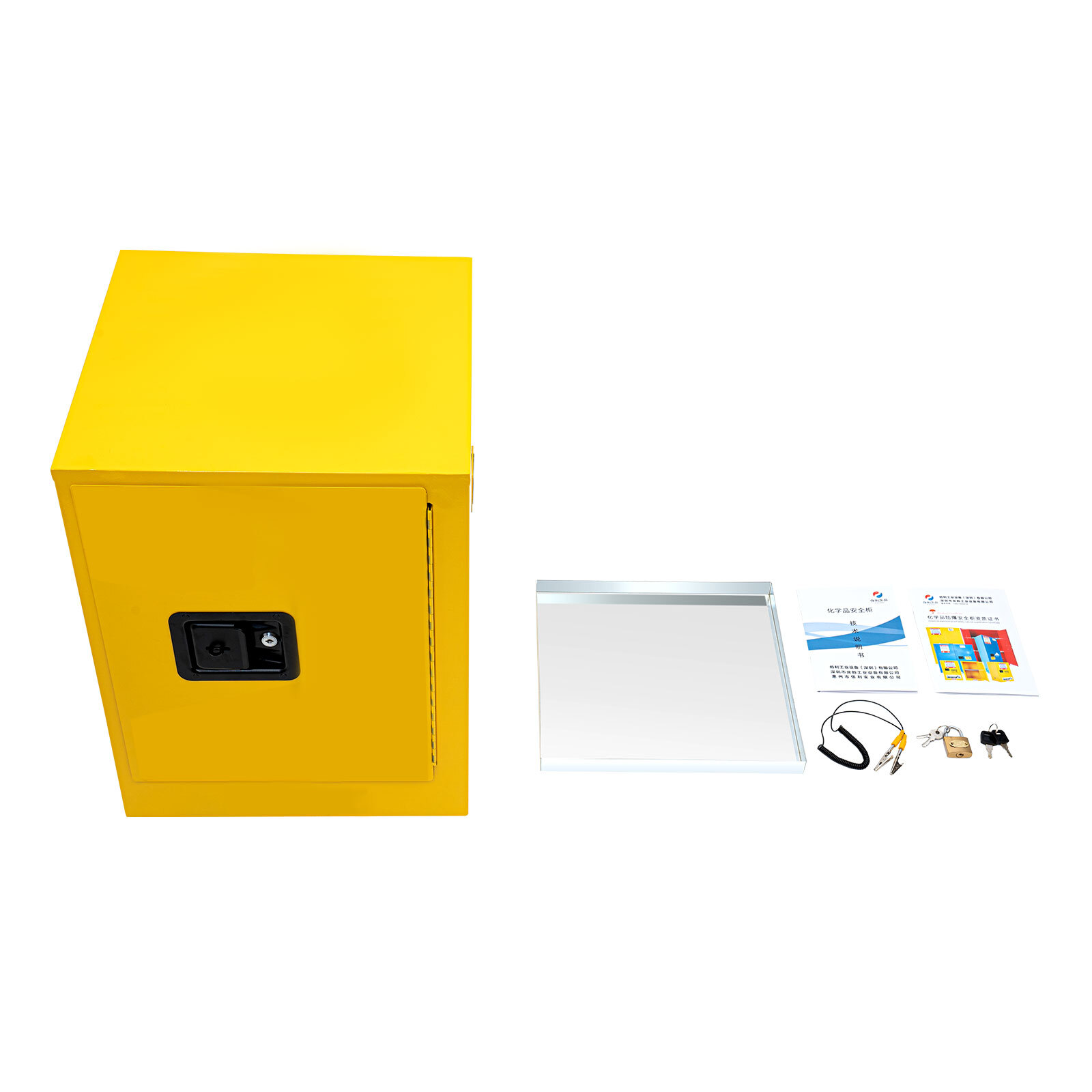 4 Gallon Fireproof Safety Storage Welded Cabinet Bin Flammable Liquid Storage