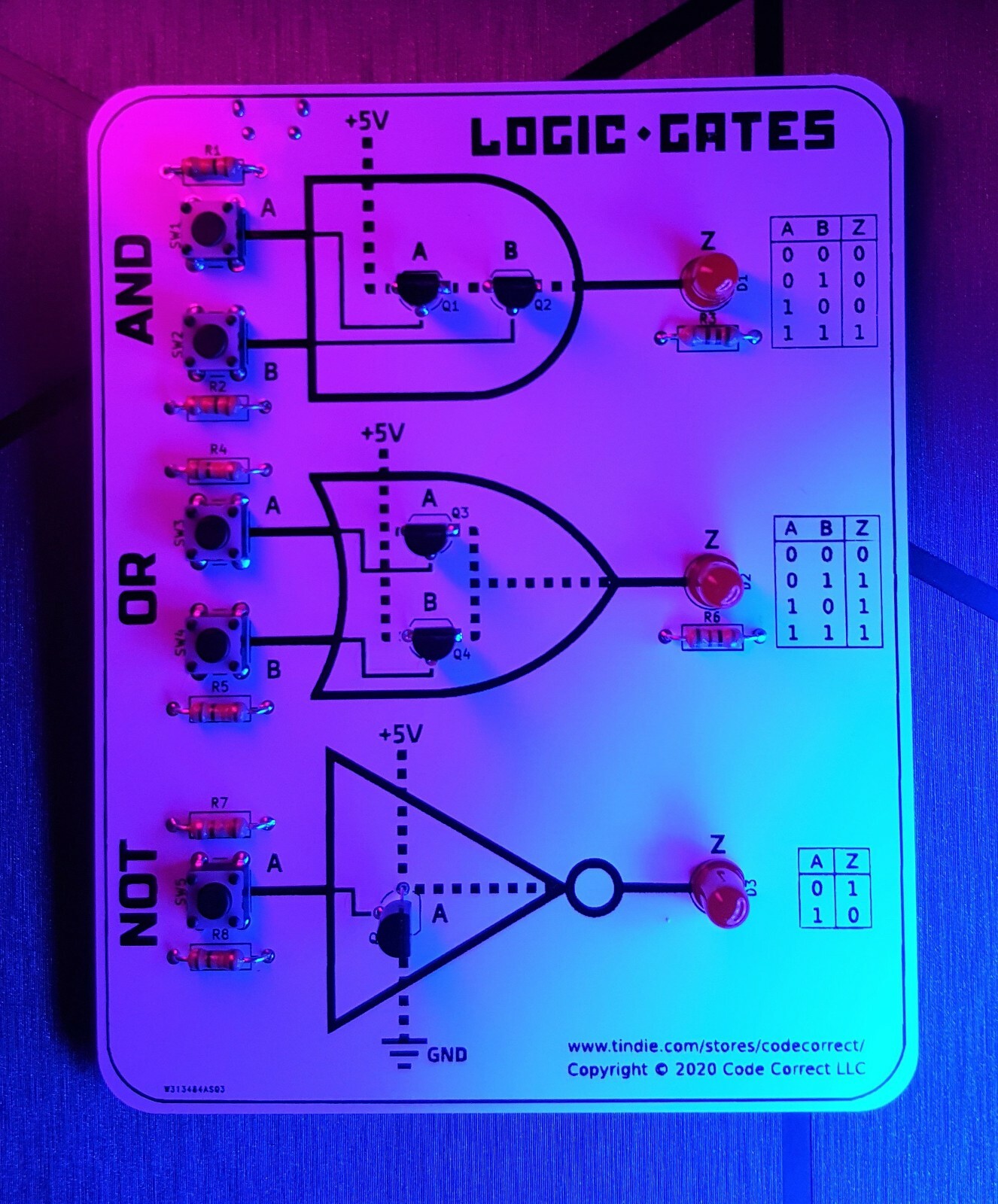 Logic Gates Learning Kit #2 - Transistors (Assembly Required)