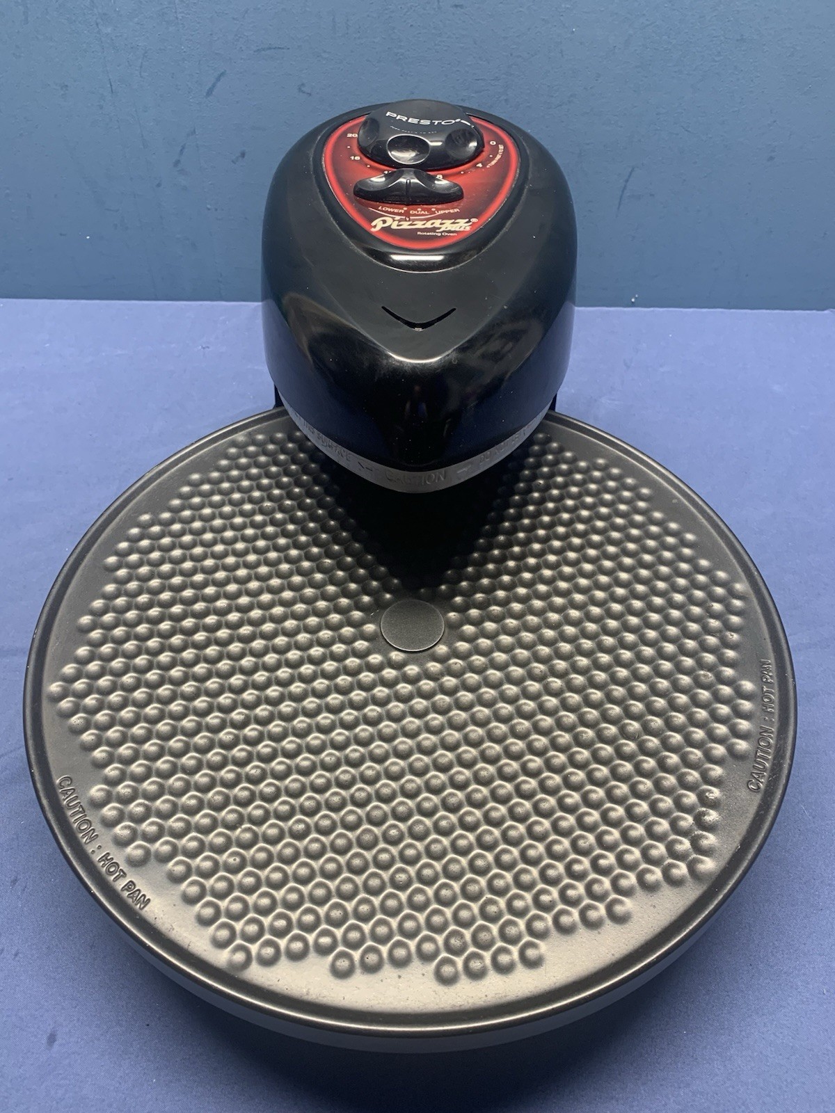 Presto Pizzazz Plus Rotating Pizza Oven 0343003 Black Dual Heat Element Nuggets