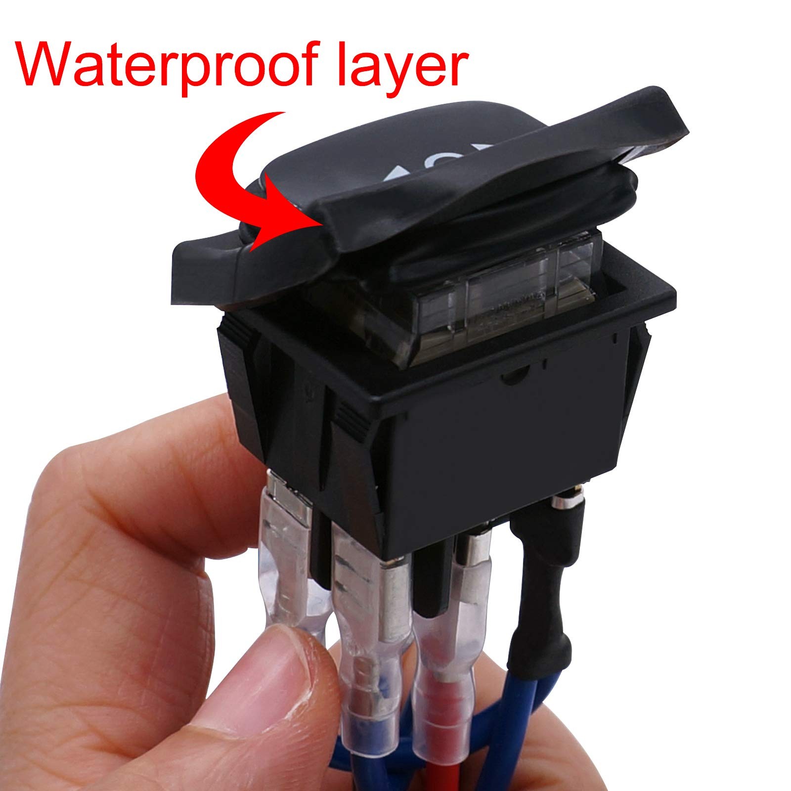 TWTADE Momentary Polarity Reverse Switch Waterproof DC 12V 10A