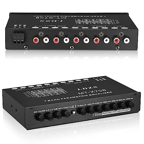 Car Audio Equalizer - Adjustable 7 Bands EQ Car Amplifier - Graphic 7 Bands