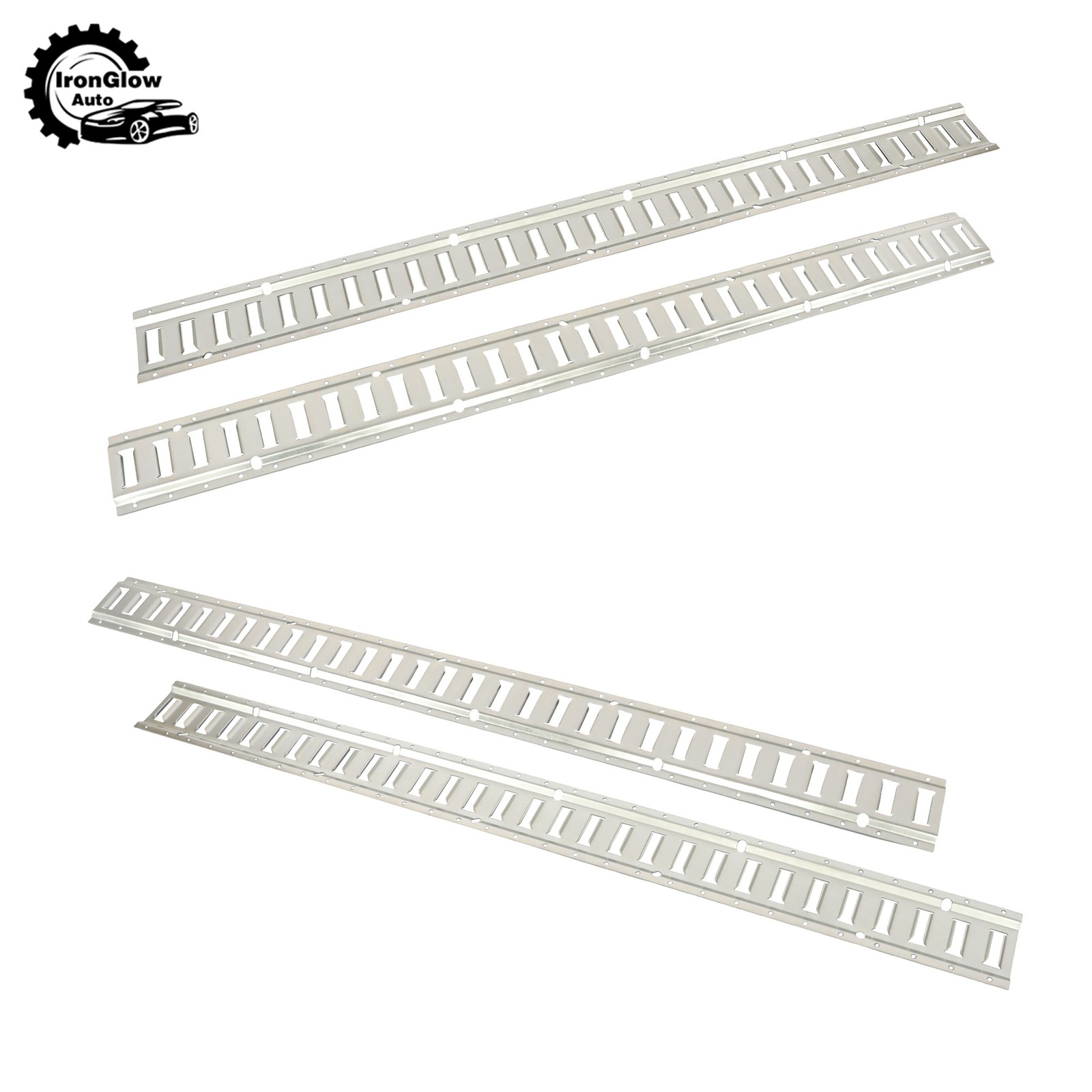 Silver 4 Pack 5 Foot E Track Rails, Zinc Plated Fit For Cargo Trailer Tie Down