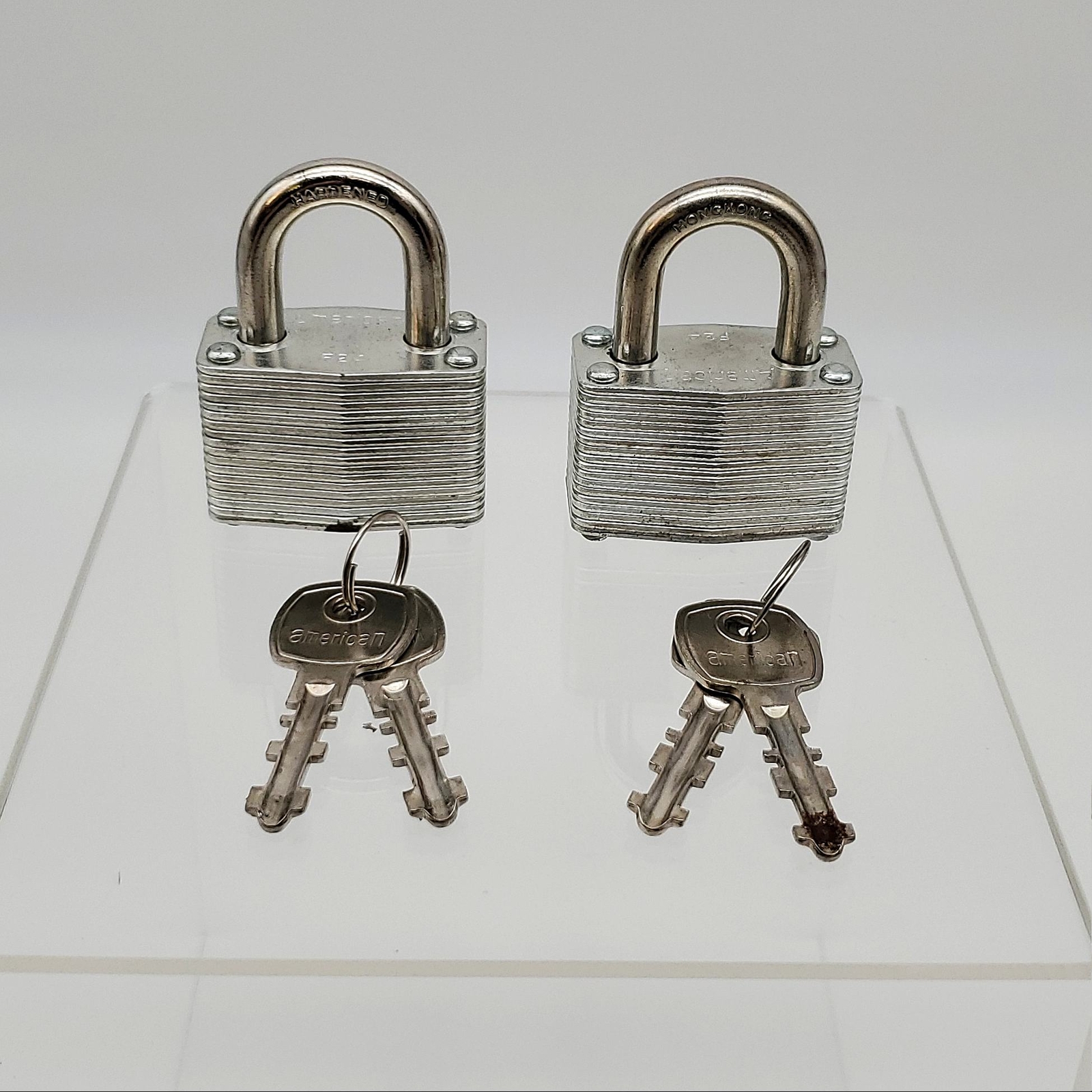 American Lock F24 Padlock 1"L x 1/4"D Shackle 1-1/2" Steel Body Warded Keyed Dif